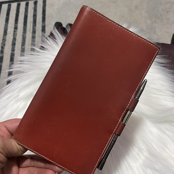 HERMES Agenda MM diary notebook cover brown leather with PILOT pen